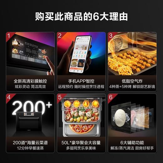 方太蒸烤箱一体机嵌入式家用烘焙多功能 WiFi&NFC互联 智能彩屏蒸箱烤箱空气炸一体机3合一ZK-ES1.i 商品图1