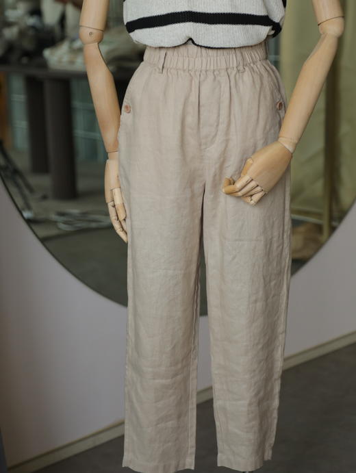 Maison Covet 燕麦色麻棉裤 商品图9