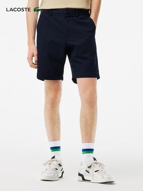 【海南专供价】Lacoste法国鳄鱼男装新款直筒裤短裤休闲裤GH7989-98