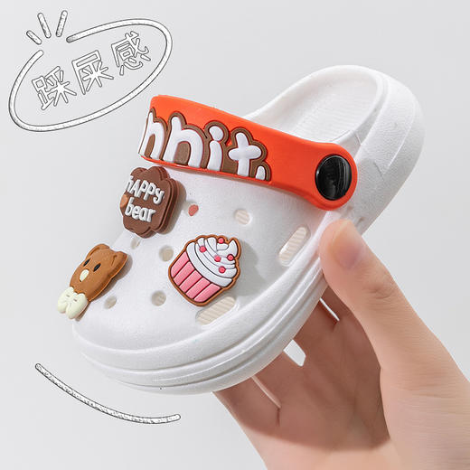 儿童洞洞鞋卡通家居防滑男女童小孩室内外宝宝包头软底凉拖鞋可爱 商品图1
