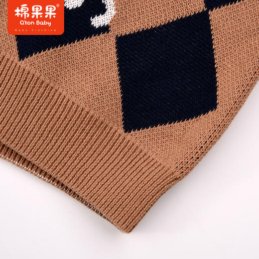 棉果果秋季新品男童棉线帅气开衫毛衣线衣对开毛衣M312161523454 商品图4