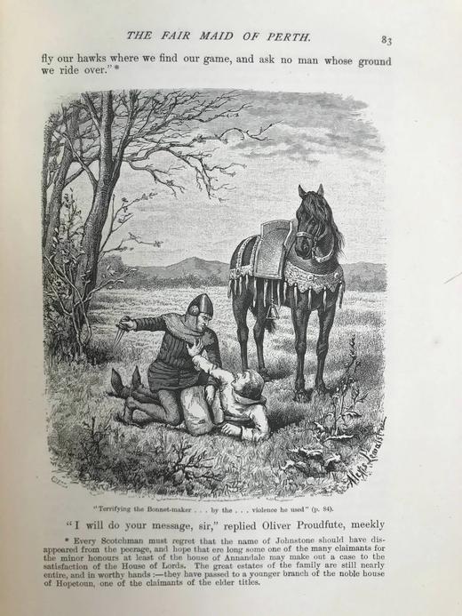 约19世纪后期 司各特《帕思丽人》 约百幅插图 漆布精装16开 商品图13