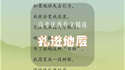 高考优秀作文精选：扎进地层 商品图0