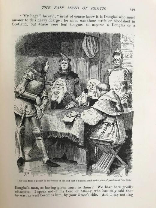 约19世纪后期 司各特《帕思丽人》 约百幅插图 漆布精装16开 商品图8