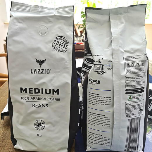 原装澳洲进口lazzio醇香【阿拉比卡】咖啡豆中烘装（1000克）代购 商品图0