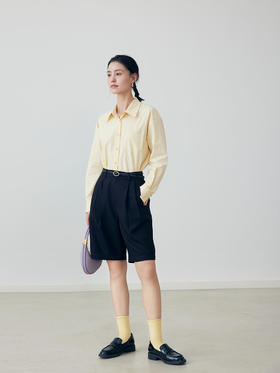 HeyDress休闲短裤女夏季法式高腰宽松五分裤梨形身材显瘦垂感中裤