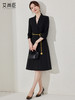 黑色长袖连衣裙女秋季2023新款高级感气质职业前台工作服工装裙子 商品缩略图2