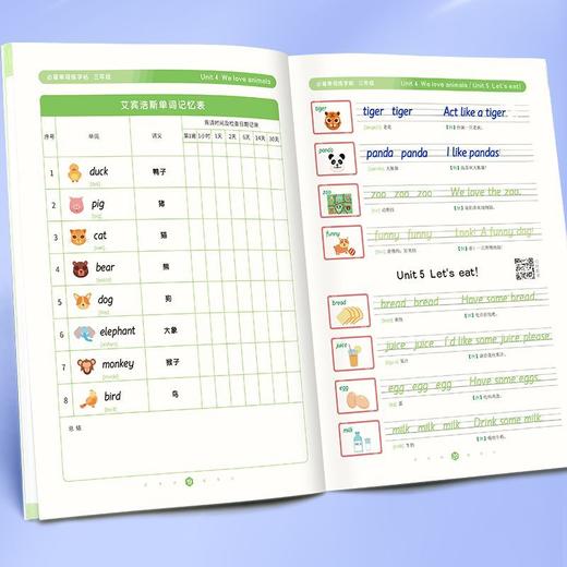 （老会员）小学英语必背单词练字帖同步课本边写边记艾宾浩斯记忆法加强记忆二三四五六年级 商品图10