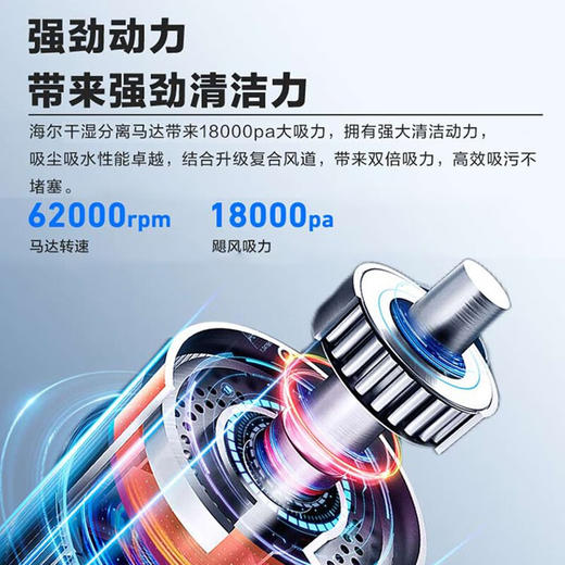 海尔（Haier） 无线智能洗地机大吸力无线双滚刷吸拖洗一体RHXBF-S310 商品图5