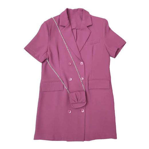 小个子连衣裙夏季女2023女装新款西装裙设计感减龄度假风裙子配包 商品图4