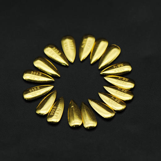 黄金 1克金豆豆  1克金瓜子 1克金心 1克金五角星  Au9999  送礼 攒金 收藏 商品图2