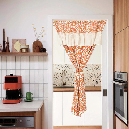 马克笔纹门帘布艺隔断门帘厨房卧室入户适用 商品图1