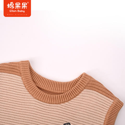 棉果果秋季新品男童棉线背心毛衣线衣帅气绅士M312170523455 商品图4