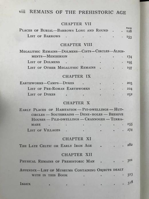 1909年 英格兰史前时代遗物 93幅插图 漆布精装大32开 商品图6
