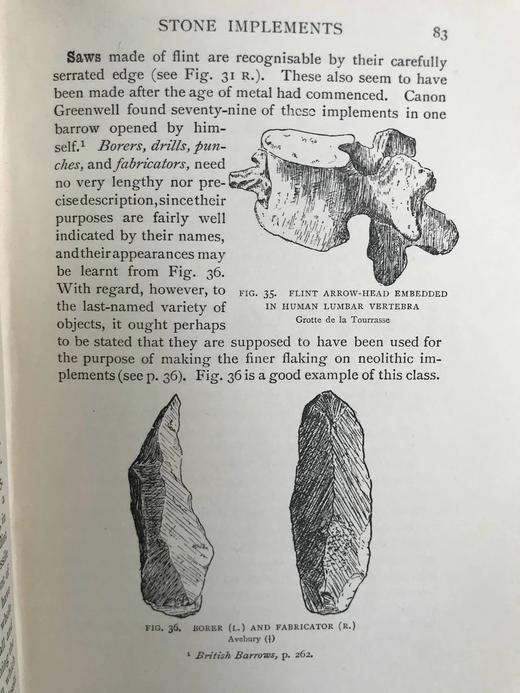 1909年 英格兰史前时代遗物 93幅插图 漆布精装大32开 商品图13