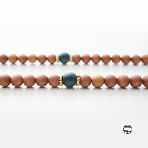 万物三千｜老山檀阿拉善玉多宝佛珠(蓝色隔珠） 108颗 6mm 商品图3