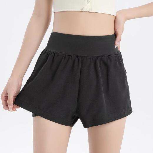 2023夏季防走光高腰速干运动健身短裤假两件裸感透气瑜伽运动短裤 商品图1