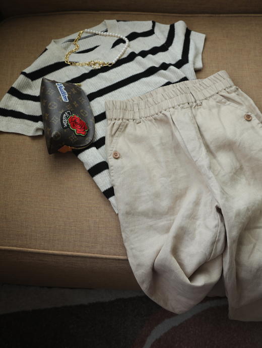 Maison Covet 燕麦色麻棉裤 商品图11