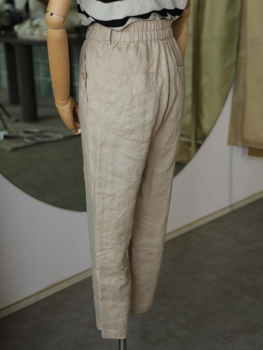 Maison Covet 燕麦色麻棉裤 商品图3