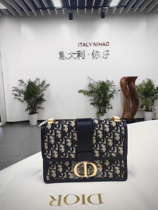 【你好展厅现货款】DIOR 迪奥 30 MONTAIGNE 手袋 蓝色 Oblique 印花单肩包 M9203UTZQ 商品图0
