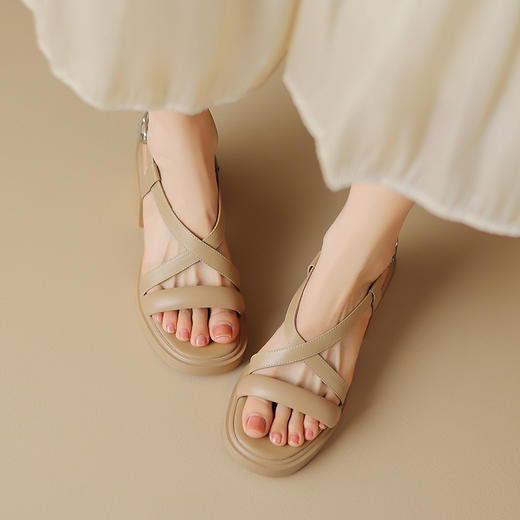 夏季百搭，超轻舒适百搭里外全头层皮凉鞋ZYY-A436 商品图9