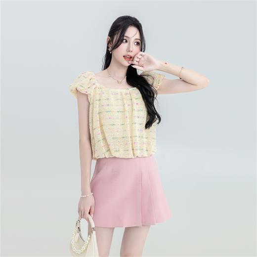 张心子【吸引力法则】法式高级感通勤不规则半身裙女2023夏季短裙 U2306055 商品图3