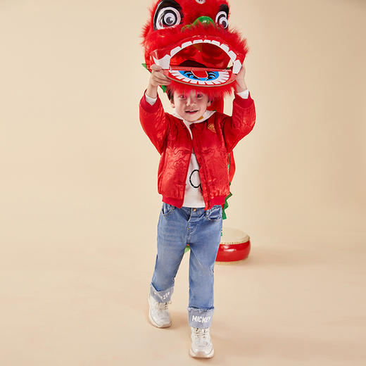 英氏儿童衣服冬新款男童女宝宝保暖加厚夹棉外套冬新年衣服 商品图2