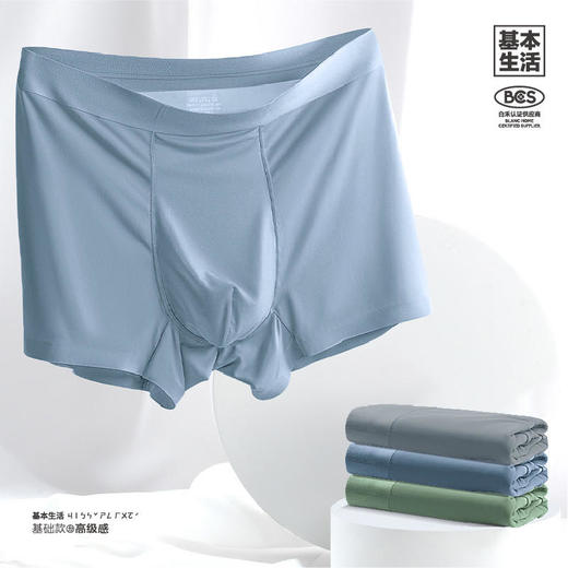 【白禾】【59.9/拍2发4条】基本生活男士平角内裤-2件装 商品图0