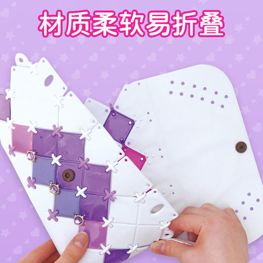 【皇家紫DIY包】Pacherie日本佩奇莉手工包DIY背包斜挎包校园风皇家紫DIY包PCR-039 商品图3