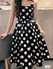 南二阿玛施拉链复古波点无袖吊带连衣裙5500446 商品缩略图1