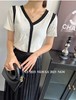 6959#撞色边V领短T 商品缩略图1