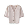 东黎 • 丝绒款女士小香风翻领半袖开衫上衣时尚短款复古名媛风 3074 商品缩略图1