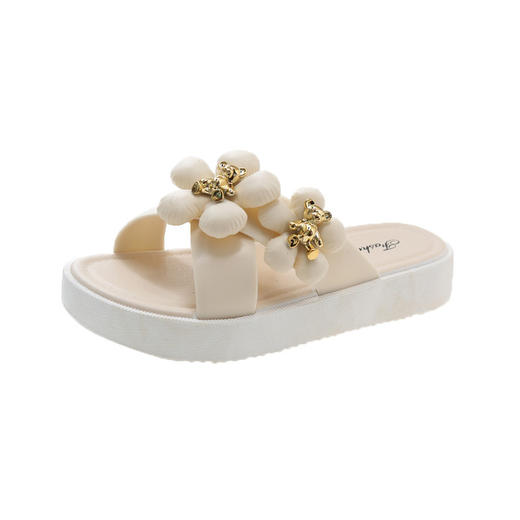 时尚韩版凉拖鞋，女人必备夏季单品！清爽外穿，舒适家居两相宜，防滑设计让你无惧滑倒，一字型设计更显脚型修长。 商品图7