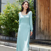 东黎 • 丝绒款女士春夏季U型领气质修身连衣裙 3063 商品缩略图5