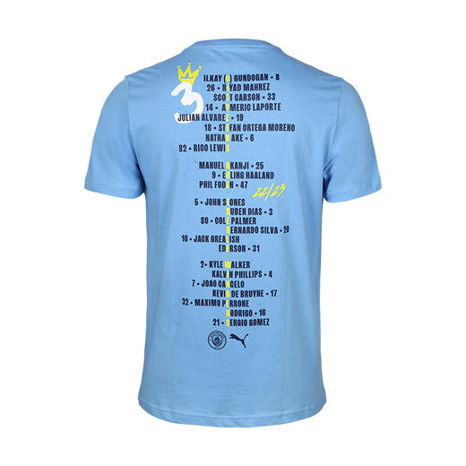 PUMA/彪马2023年曼城英超足总杯欧冠三冠王纪念短袖成人男779044 04 商品图1