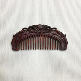 紫檀梳°新款牡丹