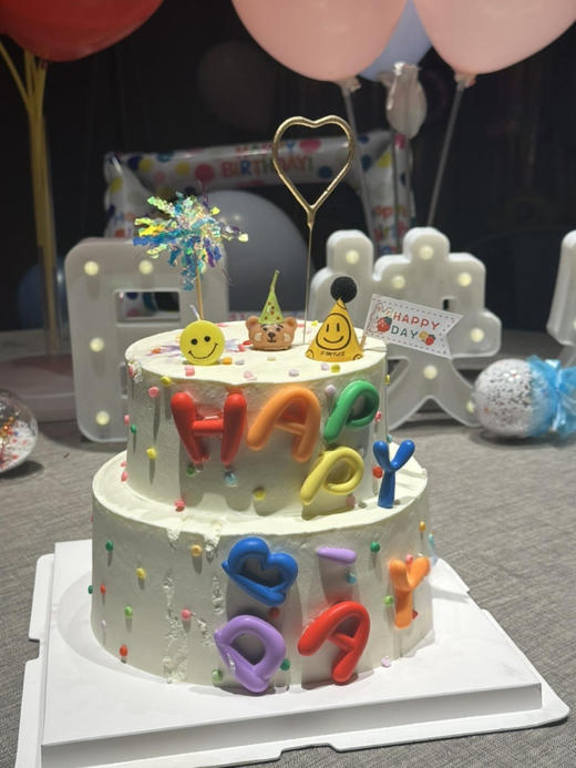 儿童派对|双层HAPPY BIRTHDAY翻糖手工蛋糕 商品图1