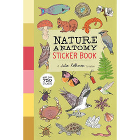 自然解剖贴纸书 儿童科普启蒙互动书 Julia Rothman 英文原版 Nature Anatomy Sticker Book