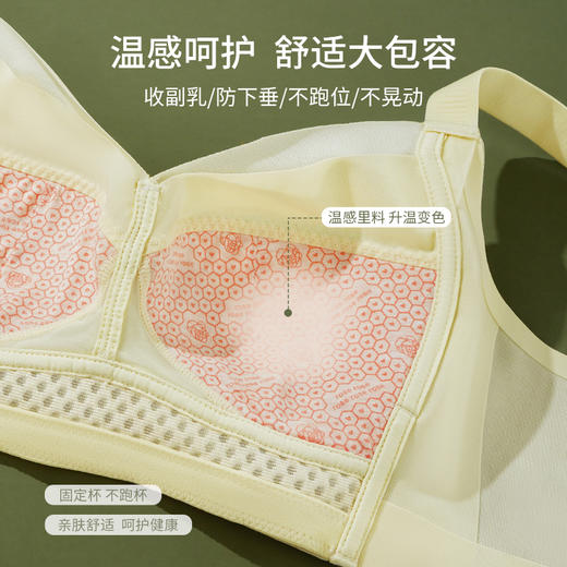 雅黛俪透气薄款夏季光面无痕大胸显小内衣女收副乳无钢圈胸罩 商品图7