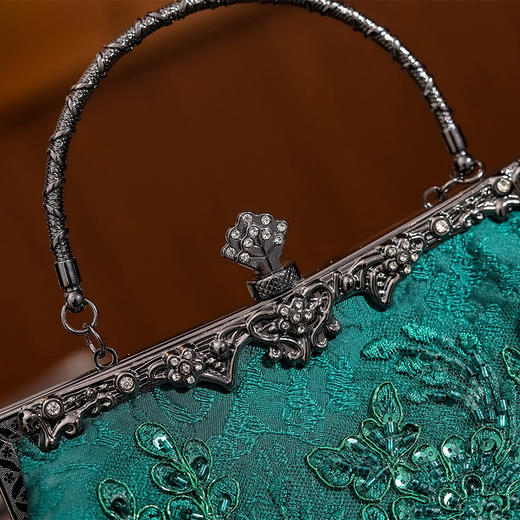 【绿野仙踪】祖母绿珍珠绣花手提包  古风旗袍宴会手提包QB 商品图4