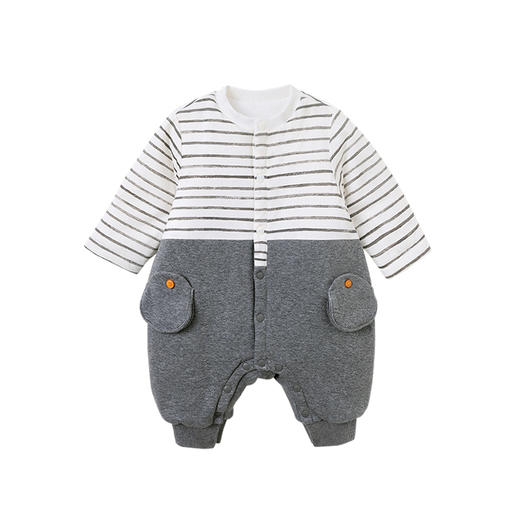 英氏新生婴儿连身衣冬装针织保暖爬服哈衣 秋冬款 商品图4