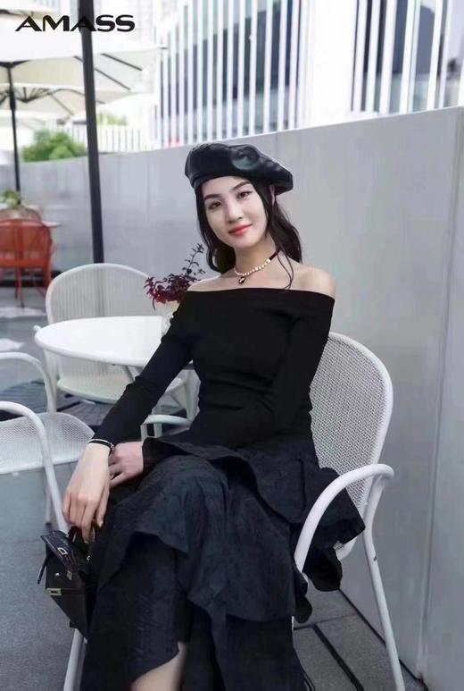 南二阿玛施2023夏季高级质感不规则层次高腰半身裙5200384 商品图1