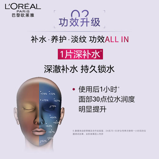 【限时折扣】L'OREAL欧莱雅玻色因20霜面膜15片装 商品图2