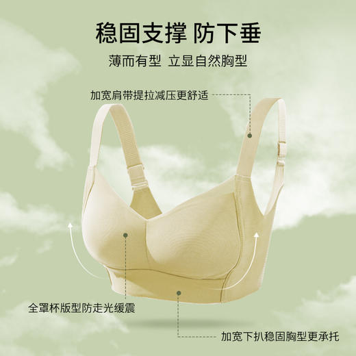 雅黛俪透气薄款夏季光面无痕大胸显小内衣女收副乳无钢圈胸罩 商品图4