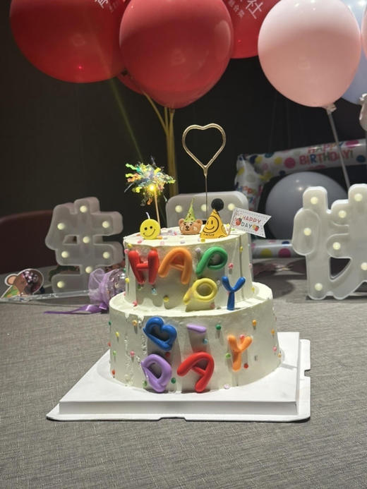 儿童派对|双层HAPPY BIRTHDAY翻糖手工蛋糕 商品图2