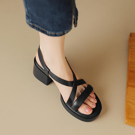 夏季百搭，超轻舒适百搭里外全头层皮凉鞋ZYY-A436 商品图5