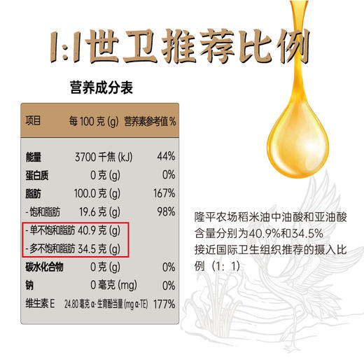 袁谷隆平农场稻米油1.5L谷维多稻谷油米康油家用食用油米糠油 商品图3