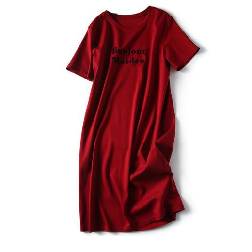 体恤裙连衣裙2023款韩版宽松短袖ins裙子中长款DD 商品图3