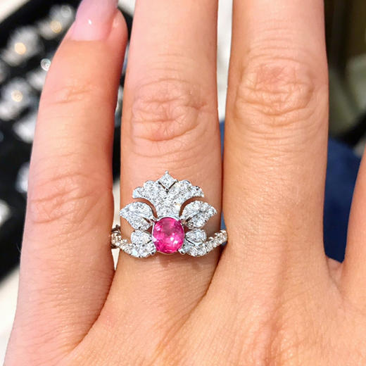 ［色标级］无烧帕帕拉恰戒指 商品图0