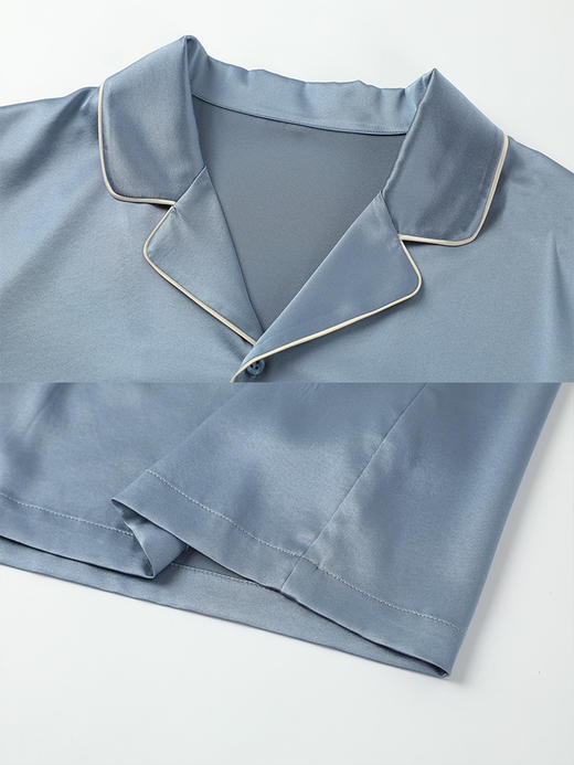 【3F】安莉芳桑蚕丝薄款睡衣套装男短袖长裤家居服ELM0579 商品图3